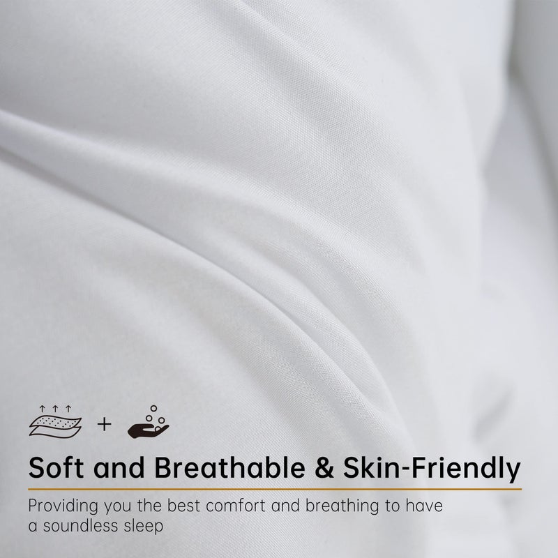 ABOUTABED Comforter King Size Duvet Insert White  All Season Down Alternative Comforter  Ultra Soft Quilted Bedding Comforter with 8 Corner Tabs  Machine Washable - Image 4